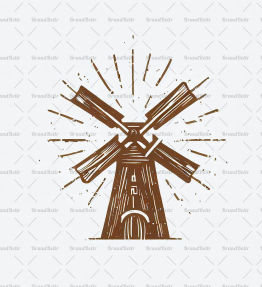 Rustikale Windmühle